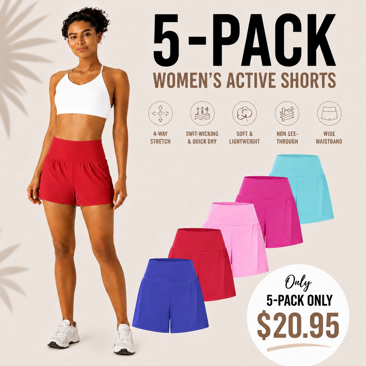 🔥BEST SELLER🔥 2-in-1 Anti-Exposure Sports Shorts,Anti-Exposure Running Shorts With Pockets