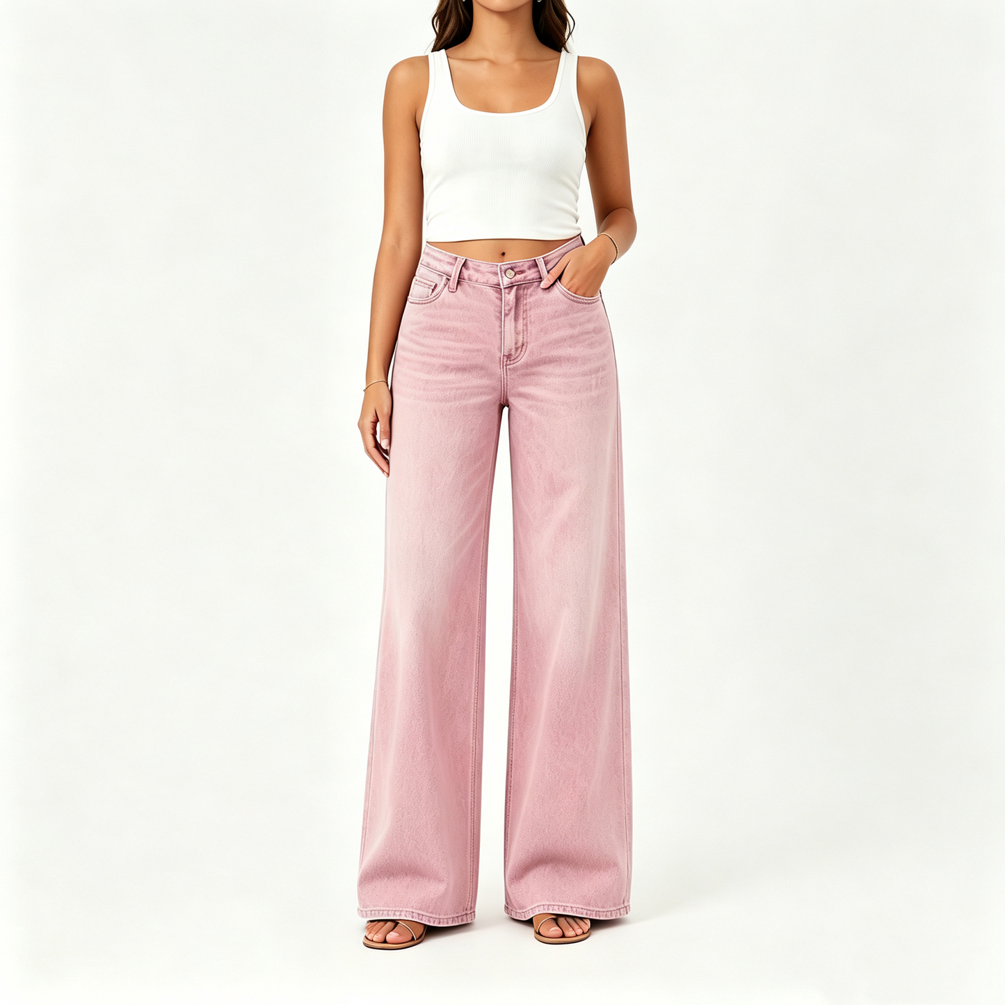 Rise Baggy Stretchy Wide Leg Jeans
