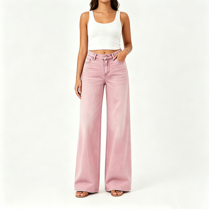 Rise Baggy Stretchy Wide Leg Jeans