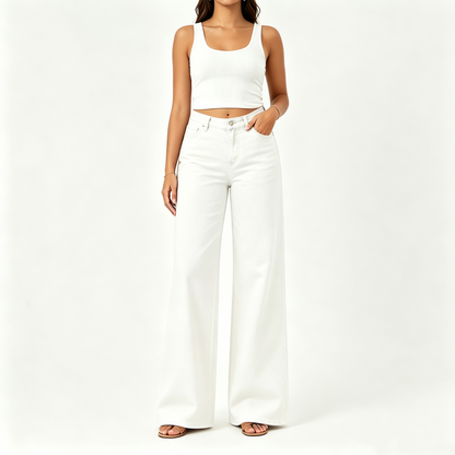 Rise Baggy Stretchy Wide Leg Jeans