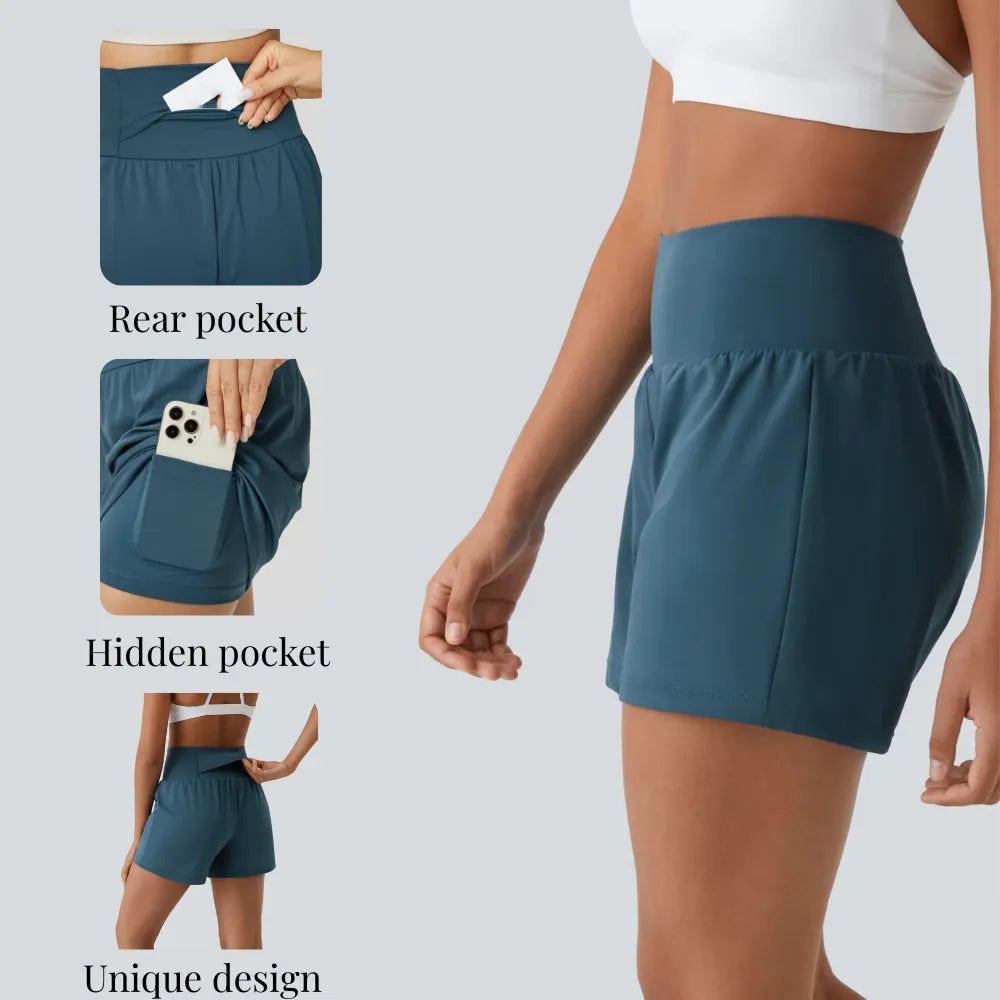 🔥BEST SELLER🔥 2-in-1 Anti-Exposure Sports Shorts,Anti-Exposure Running Shorts With Pockets