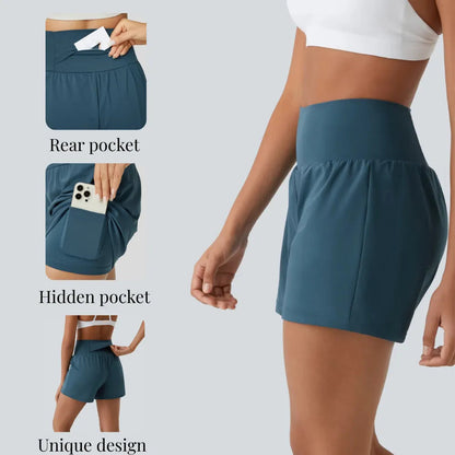 🔥BEST SELLER🔥 2-in-1 Anti-Exposure Sports Shorts,Anti-Exposure Running Shorts With Pockets