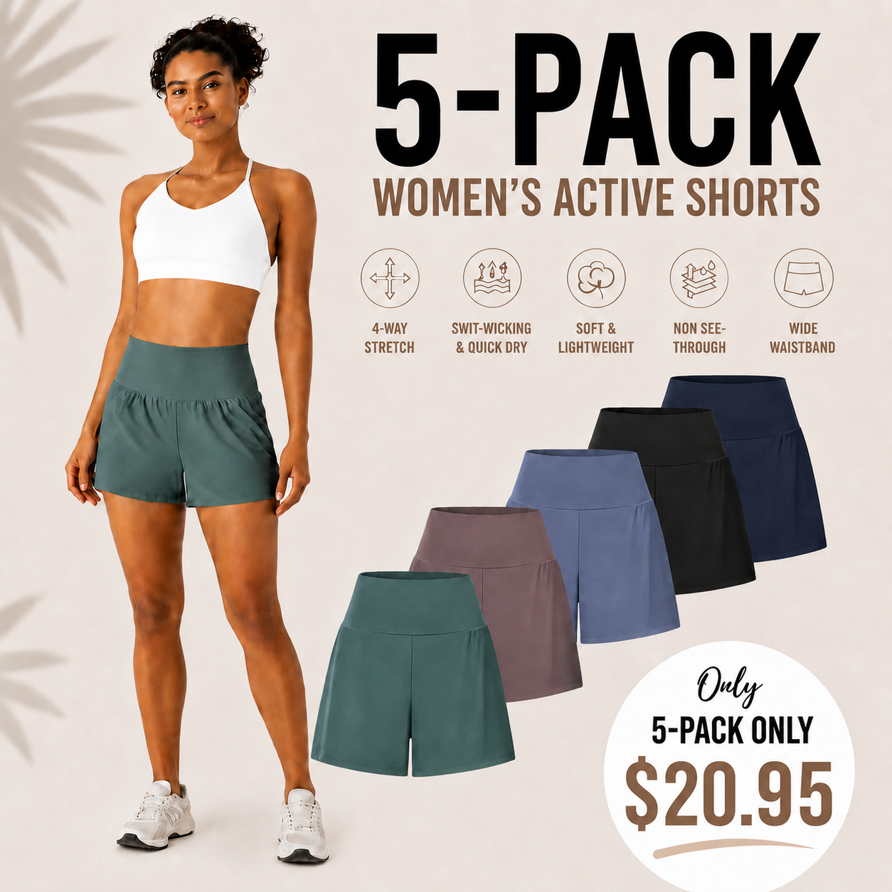 🔥BEST SELLER🔥 2-in-1 Anti-Exposure Sports Shorts,Anti-Exposure Running Shorts With Pockets