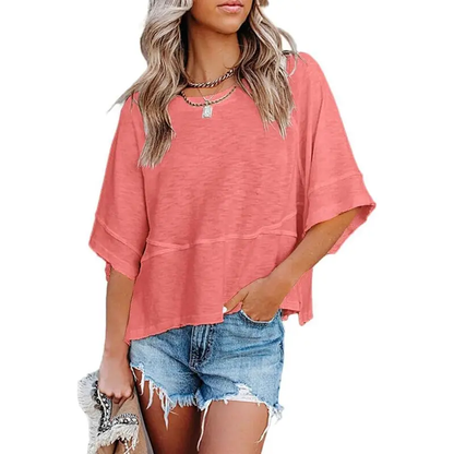 ❤️DEALS FOR YOU-Women's Summer Casual Crewneck Batwing Half Sleeve T-Shirts