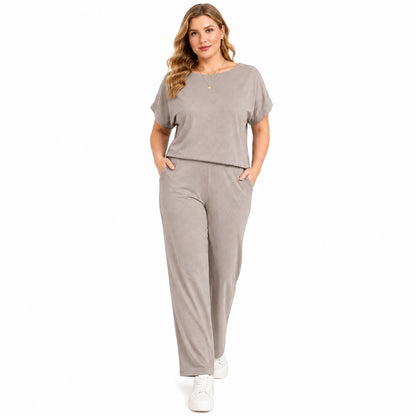 Elegant 3-piece set including long cardigan, top and pants