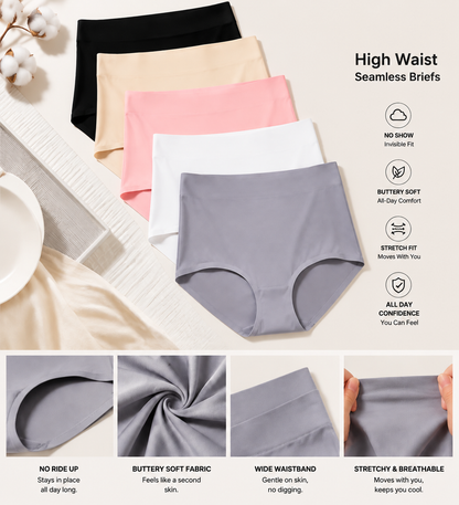 ❤️No Show Underwear for Women High Waist Seamleass Briefs Panties