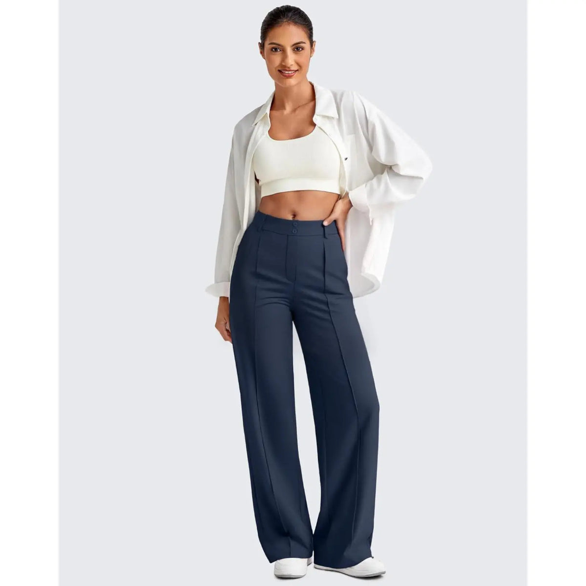 🔥Last Day:90% Off🔥Women's Straight Leg Ponte Yoga Pants with Pockets