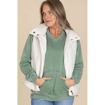 Women's Pigment Dyed Cozy V-Neck Sweatshirt