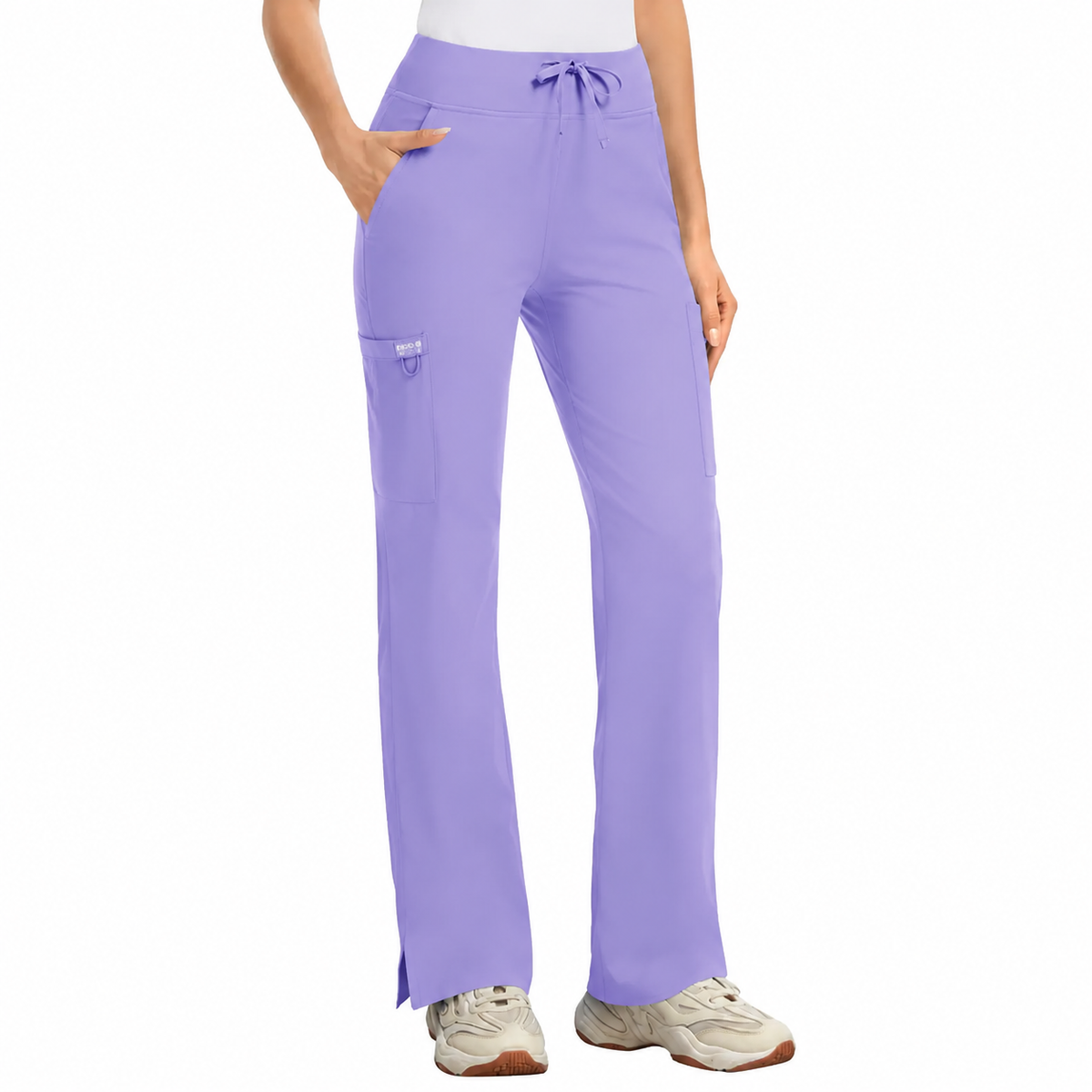 ❤️DEALS FOR YOU-Women's High-Rise Stretch Scrub Pants with Yoga Waistband, Side & Back Pockets