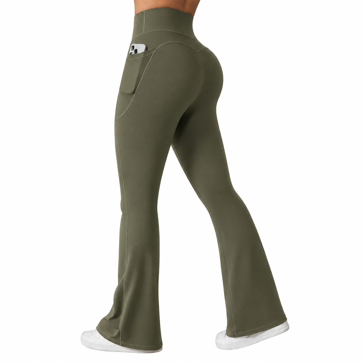 Women's High Waisted Flare Yoga Pants with Pockets – Soft Stretch Bootcut Leggings