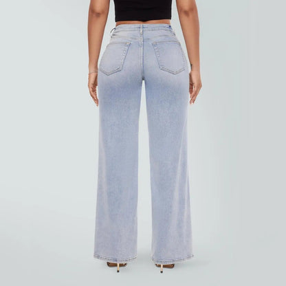 Rise Baggy Stretchy Wide Leg Jeans