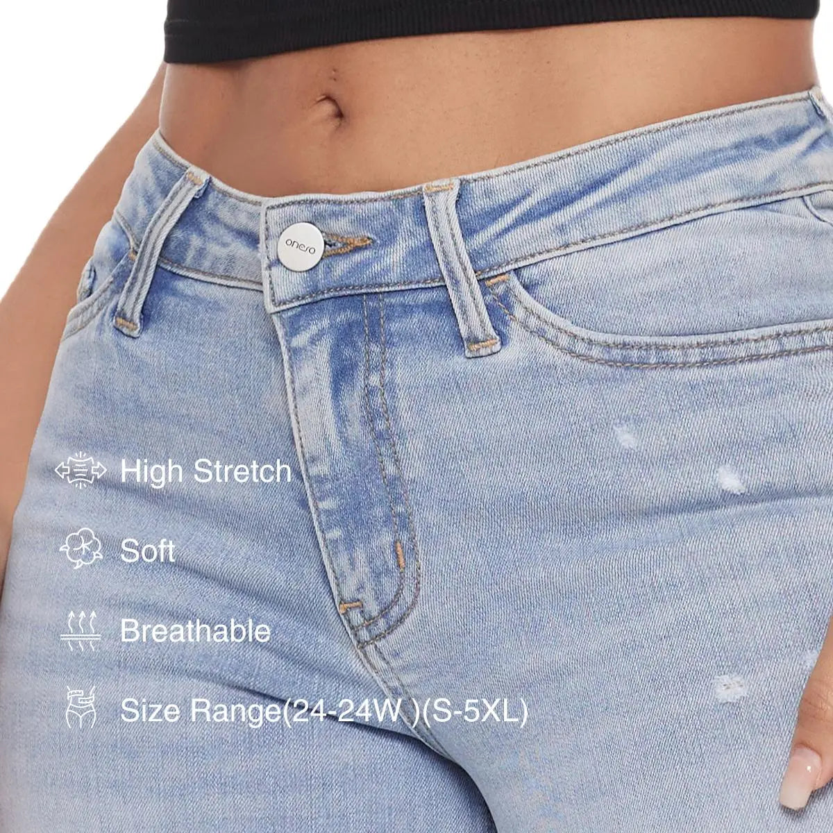 Rise Baggy Stretchy Wide Leg Jeans