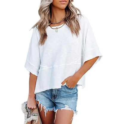 ❤️DEALS FOR YOU-Women's Summer Casual Crewneck Batwing Half Sleeve T-Shirts