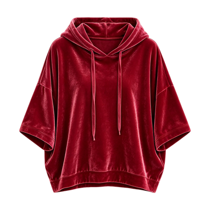 🔥 BESTSELLER | Women's Minimalist Velour Hoodie Top