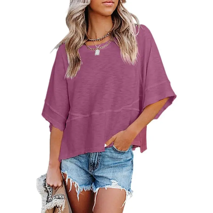 ❤️DEALS FOR YOU-Women's Summer Casual Crewneck Batwing Half Sleeve T-Shirts