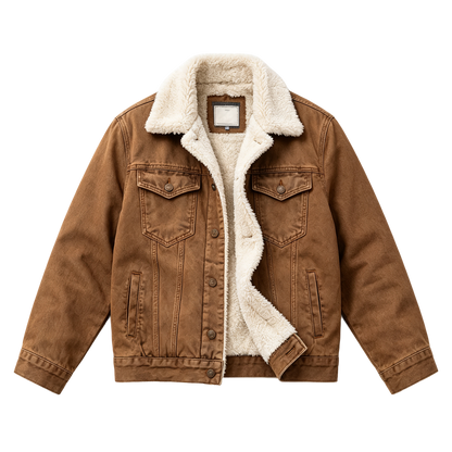 🔥 BESTSELLER | Men's Sherpa-Lined Denim Jacket