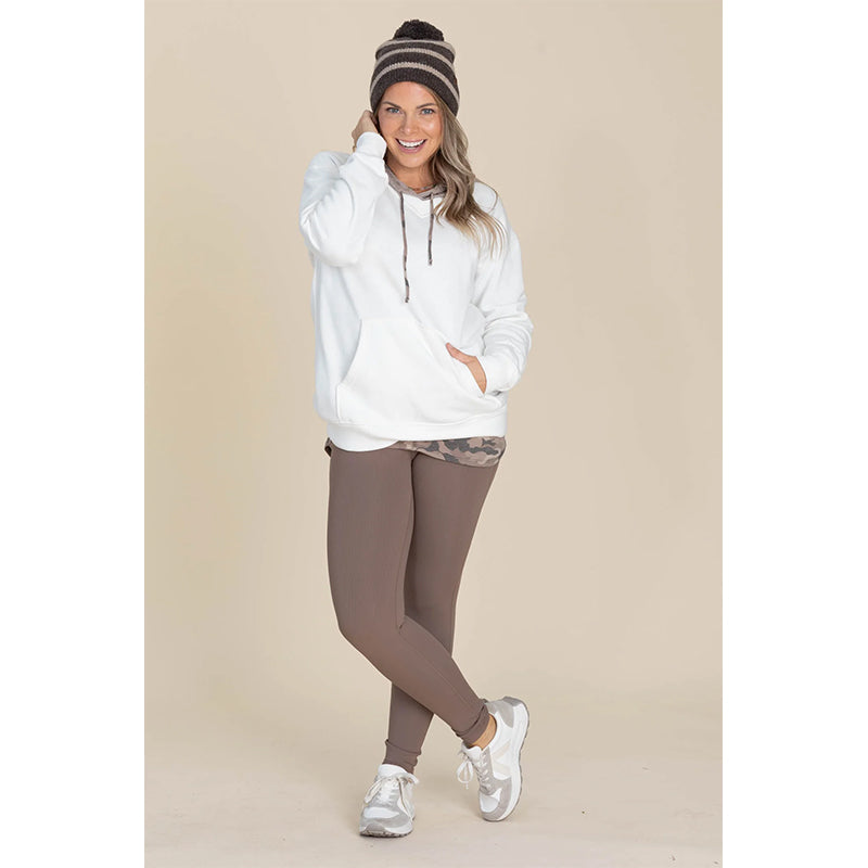 Women's Pigment Dyed Cozy V-Neck Sweatshirt