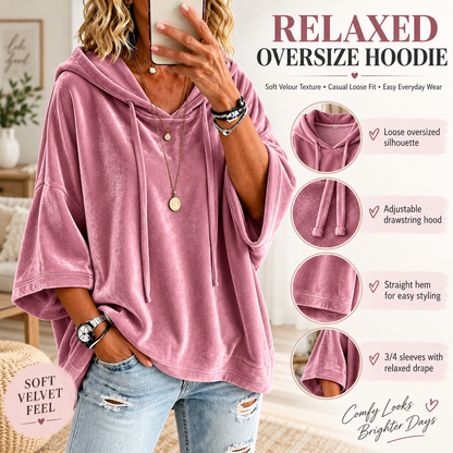 🔥 BESTSELLER | Women's Minimalist Velour Hoodie Top